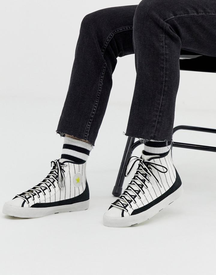 Converse All Star Sasha Hi White And Black Sneakers