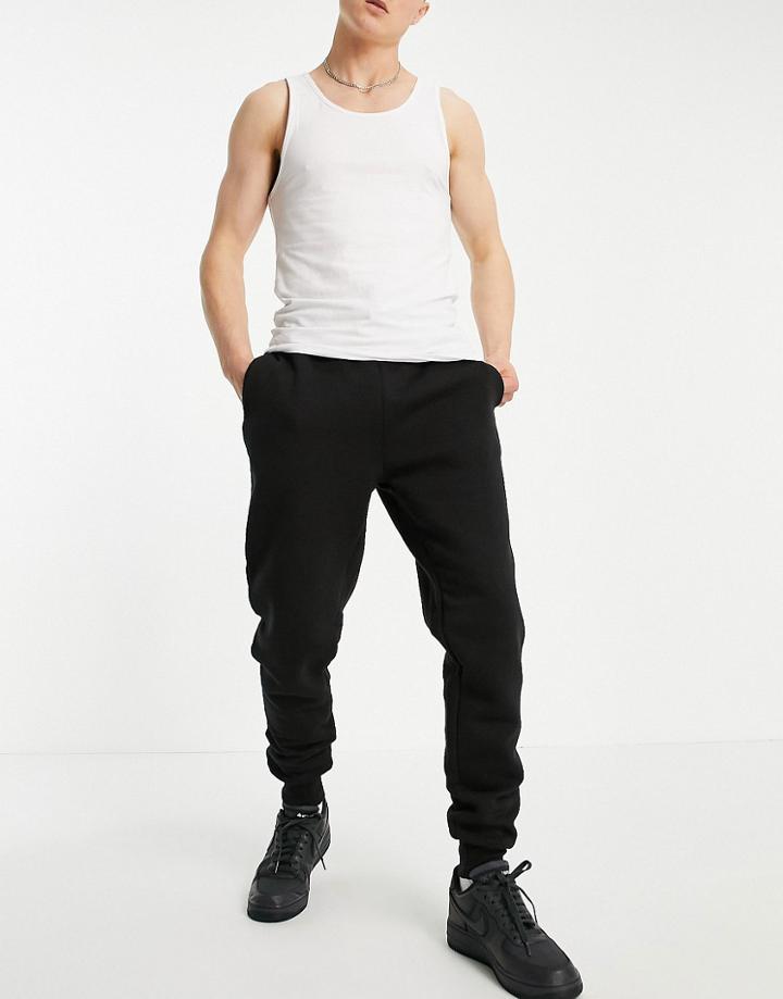Le Breve Slim Fit Sweatpants In Black - Part Of A Set