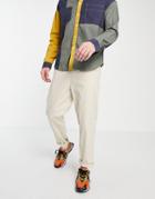 Asos Design Relaxed Skater Chinos In Beige-neutral