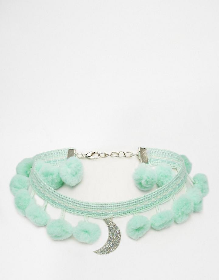 Suzywan Deluxe Moon Choker Necklace - Green