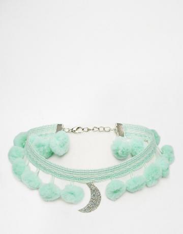 Suzywan Deluxe Moon Choker Necklace - Green