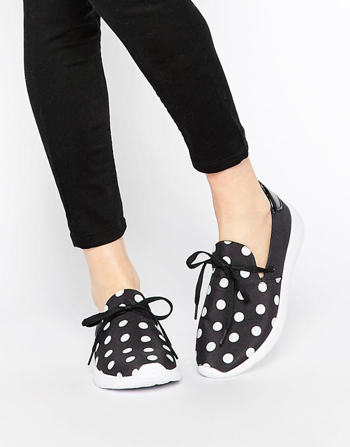 Yru Beam Spotty Sneakers - Blkwht Polka