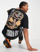 Asos Design T-shirt With Cobra Kai Prints In Black
