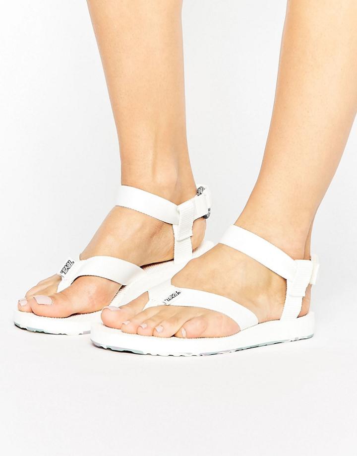 Teva Original Marbled Flat Sandal - White