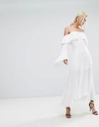 C/meo Collective Compose Ruffle Maxi Dress - White