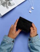 Fossil Bifold Wallet In Black With Flip Id In Leather - Black