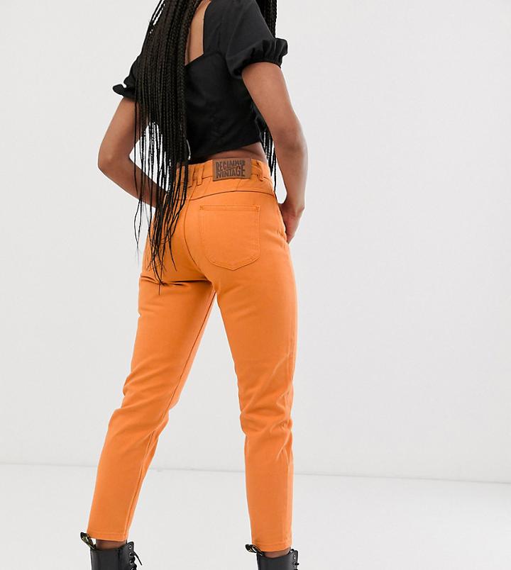 Reclaimed Vintage The '89 Tapered Jean In Orange Wash