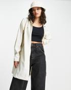 Rains A-line Coat In Off-white