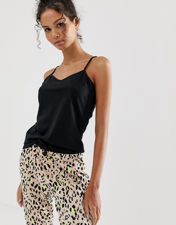 New Look Animal Pyjama Jogger Set In Black Pattern - Black