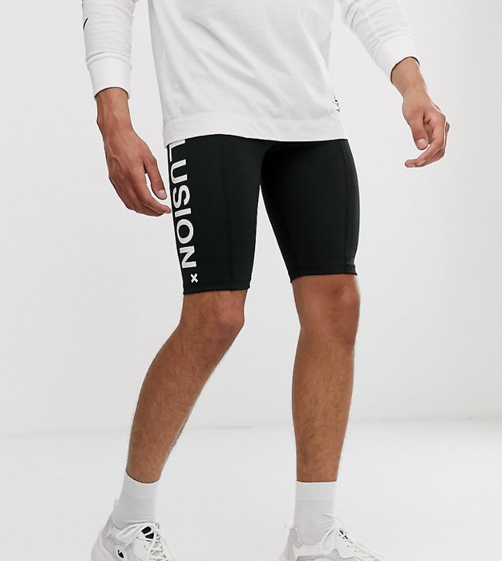 Collusion Legging Shorts In Black - Black