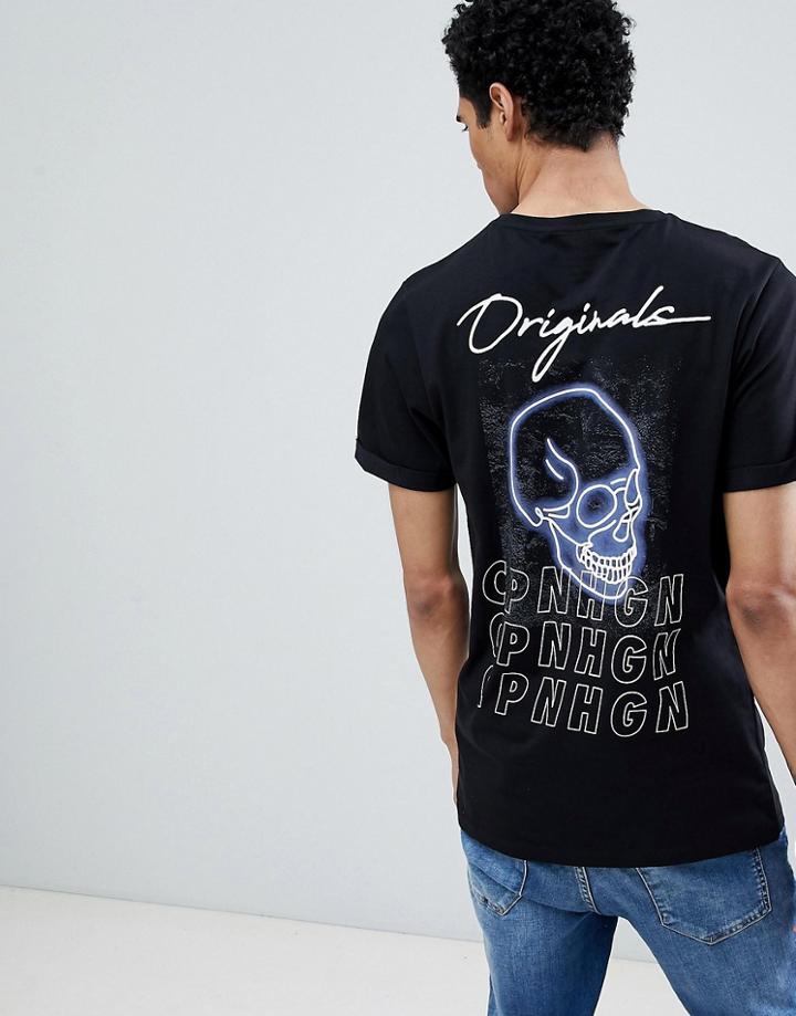 Jack & Jones Originals T-shirt With Fluro Graphic - Black