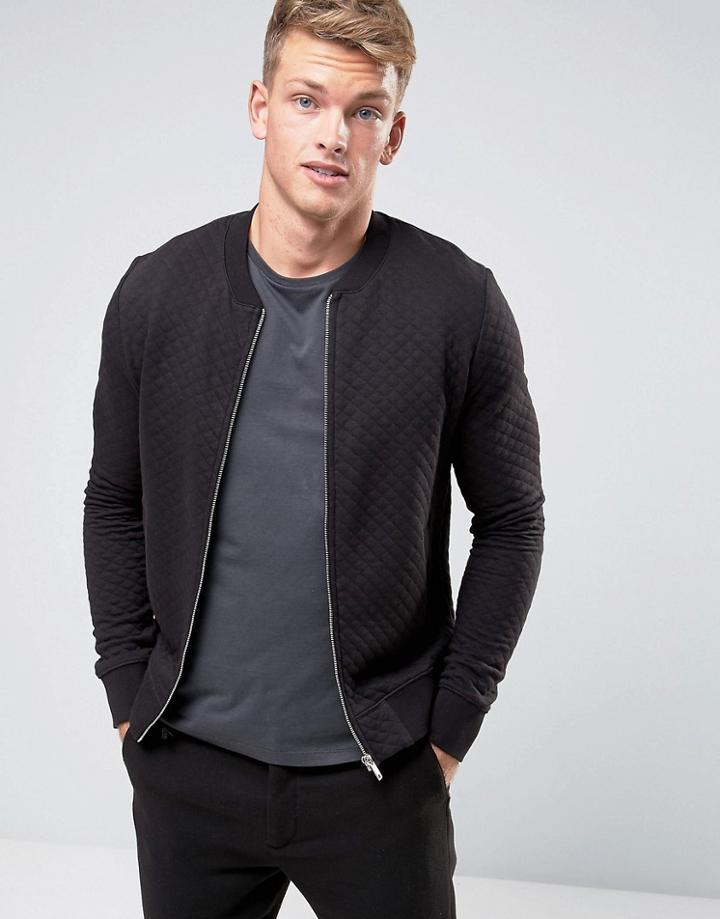 Jack & Jones Premium Quilted Bomber - Black