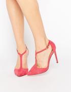 Asos Popular Wide Fit Pointed High Heels - Hot Coral