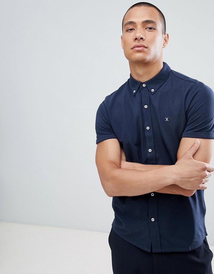 Clean Cut Pique Polo Shirt - Navy