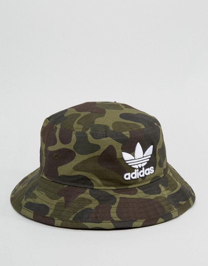 Adidas Originals Bucket Hat In Camo Bk7618 - Multi