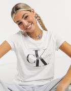 Calvin Klein Jeans Logo T-shirt In White