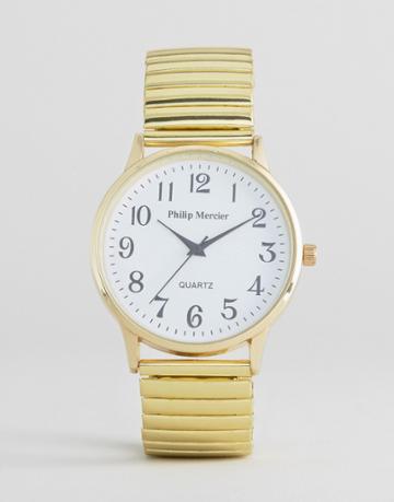 Philip Mercier Gold Bracelet Watch - Silver