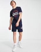 Jack & Jones 2-piece T-shirt & Shorts Set In Navy