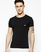 Emporio Armani Stretch Cotton Crew Neck T-shirt - Black