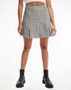 Tommy Jeans Varsity Mini Skirt In Plaid-neutral