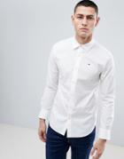 Tommy Jeans Slim Fit Stretch Shirt In White - White