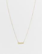 Madein Gemini Horoscope Script Necklace In Gold