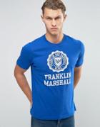 Franklin And Marshall Large Logo T-shirt - Blue