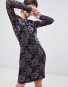 Gestuz Lana Lace Long Sleeved Dress-purple