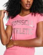 Russell Athletic Logo Tshirt In Pink