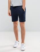 Jack & Jones Core Jersey Shorts With Rib Side Detail - Navy