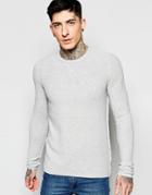 Sisley Crew Neck Sweater In Cashmere Blend - Gray