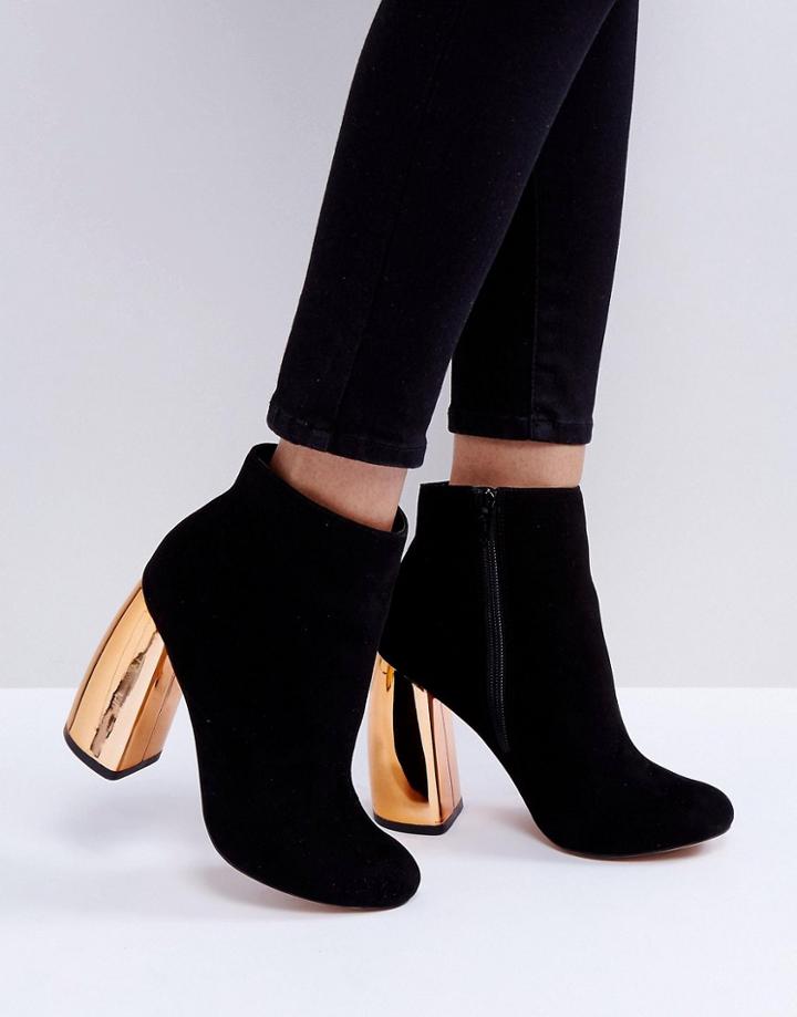Asos Elina Heeled Ankle Boots - Black
