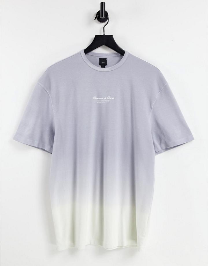 River Island Tie Dye T-shirt In Gray-grey