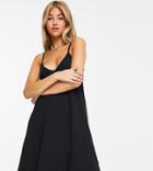 Collusion Organic Cotton Cami Mini Dress In Black