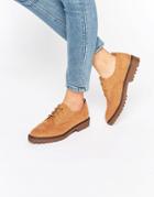 New Look Suedette Lace Up Brogue - Tan