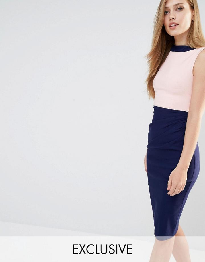 Vesper Color Block Pencil Dress - Multi