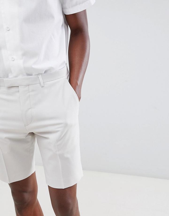 Twisted Tailor Wedding Smart Shorts In Gray - Gray