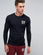 11 Degrees Logo Long Sleeve T-shirt - Black