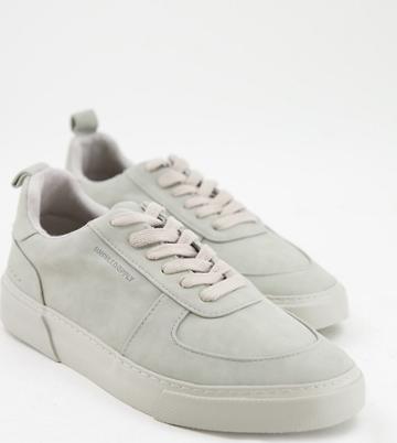 Asos Unrvlld Spply Wide Fit Sneakers In Gray-grey