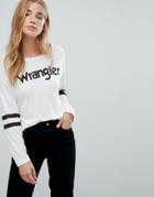 Wrangler Logo T Shirt With Taping - White