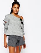 Blue Life Open Arm Pull Over Sweater - Steel Gray