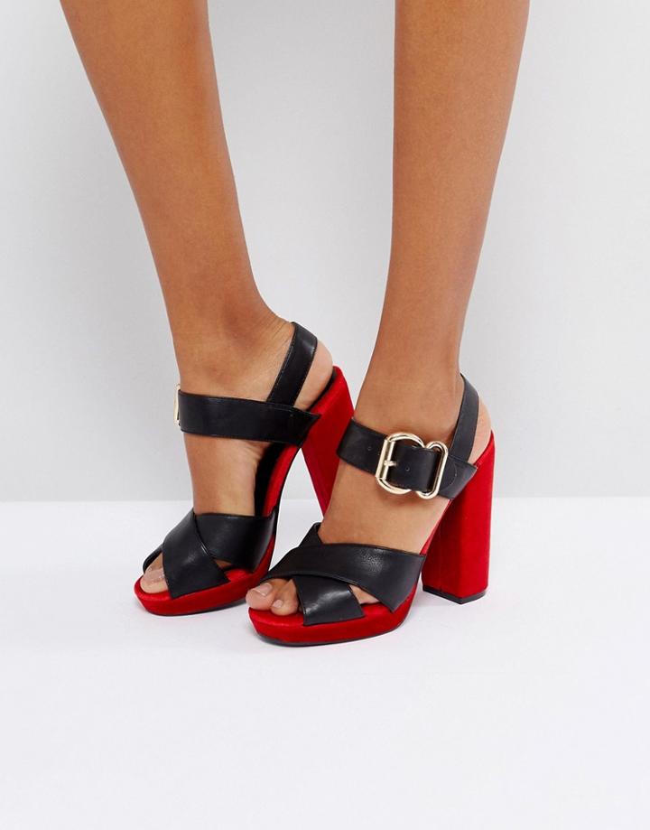Truffle Collection Chunky Platform Sandal - Black