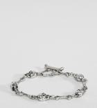 Reclaimed Vintage Inspired Plus Chain Bracelet With Skulls Exclusive To Asos - Silver