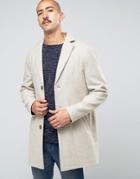 Stanley Adams Wool Rich Slim Lapel Overcoat - Gray