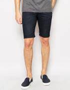 Asos Denim Shorts In Super Skinny Spray Coated Washed Black - Dark Gray
