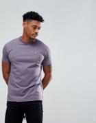 Psycho Bunny Crew Neck T-shirt Regular Fit In Purple Marl - Purple