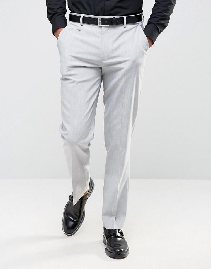Asos Straight Pant In Pale Gray - Gray