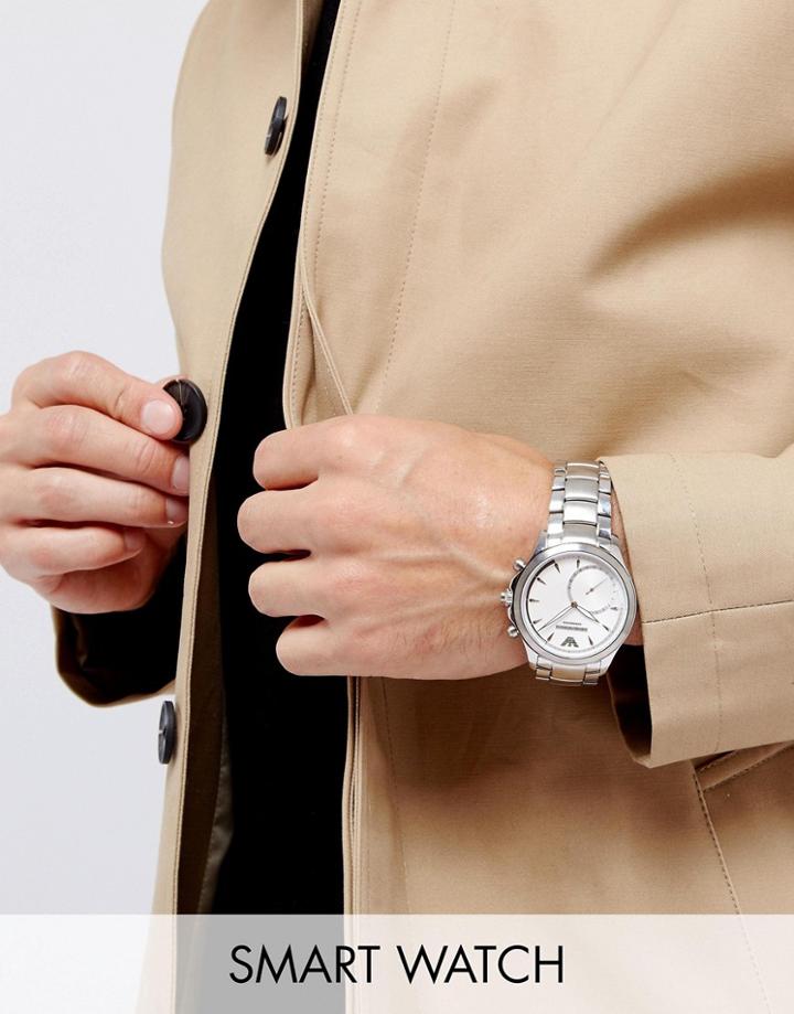 Emporio Armani Connected Art3011 Bracelet Hybrid Smart Watch In Silver - Silver