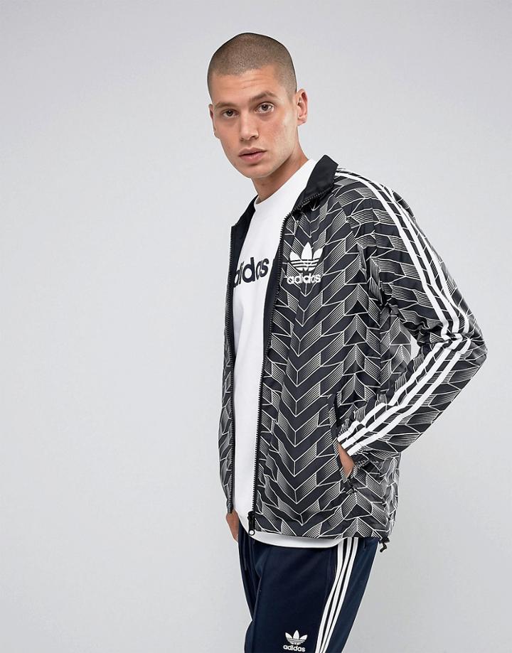 Adidas Originals Reversible Soccer Windbreaker In Black Bs4894 - Black