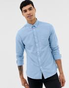 Only & Sons Slim Fit Button Down Oxford Shirt In Light Blue